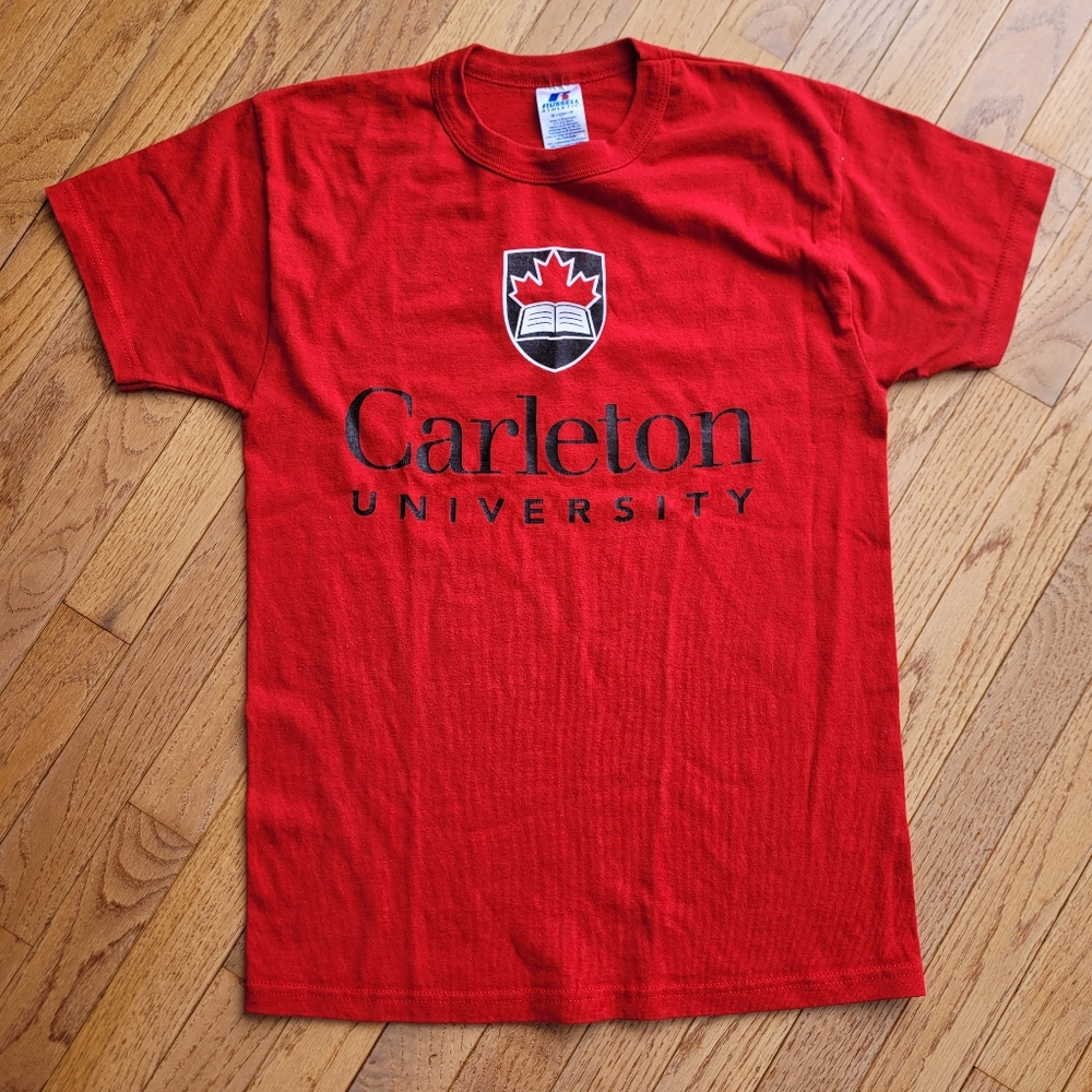 Carleton University T Shirt Unisex Size S Red